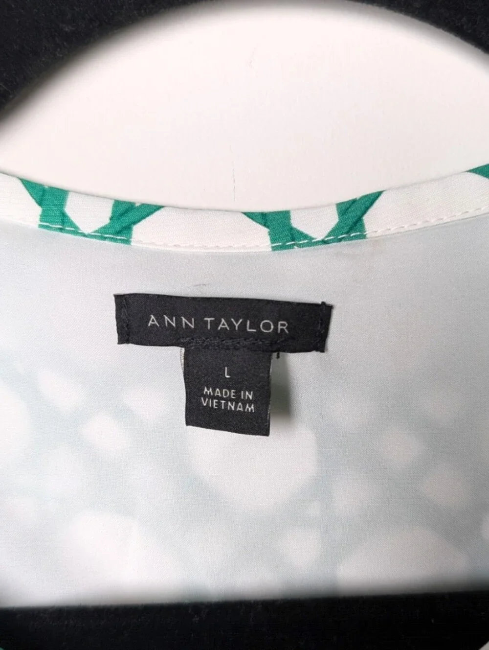 Ann Taylor Loft Sleeveless Green Geometric Printed Midi Dress Size Large